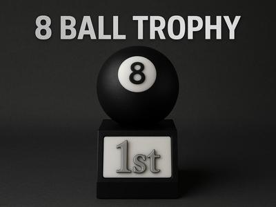 Pool Eight Ball Trophy
