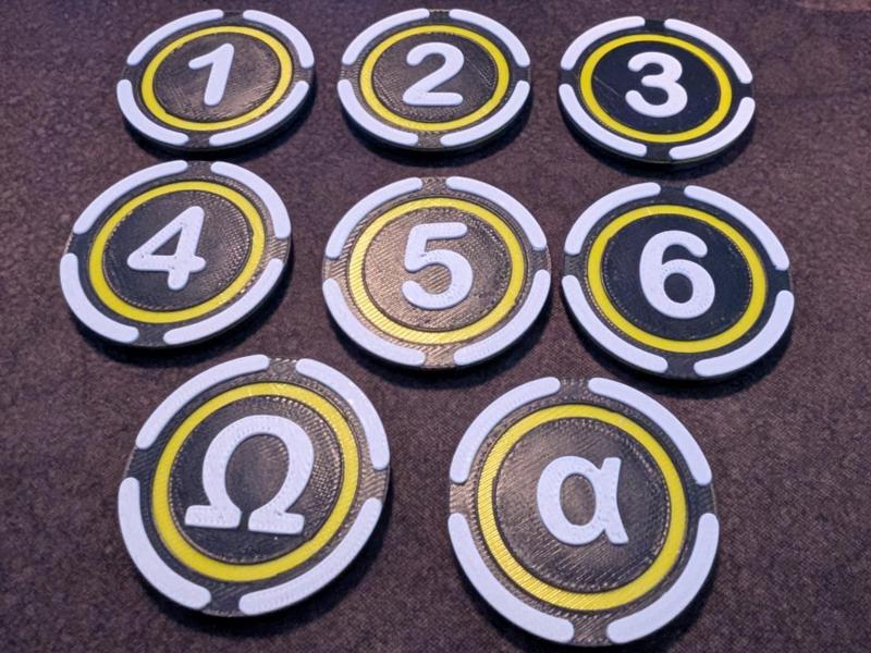 Grimdark 40K 40mm Objective Markers
