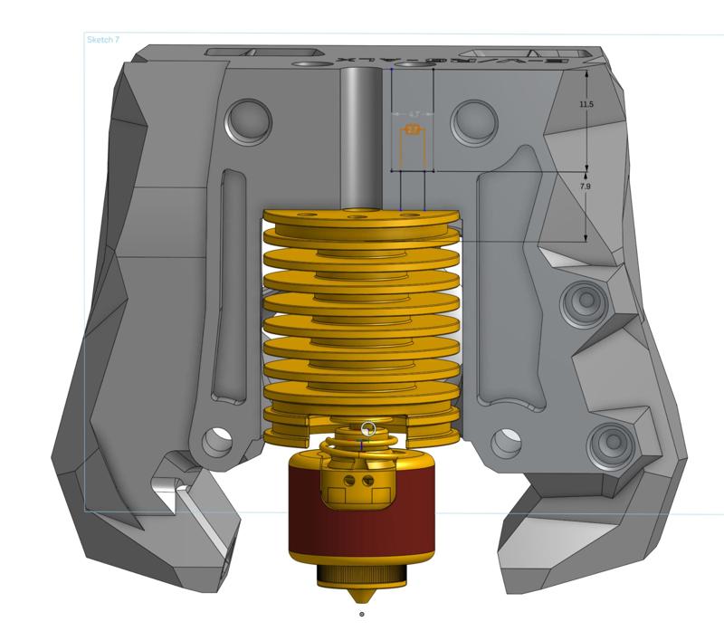 Voron Stealthburner CW2 E3D V6 Revo printhead bracket (Aliexpress)