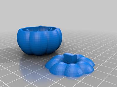 Pumpkin candy holder with hand inside it