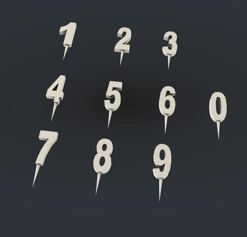 CAKE TOPPER SET (NUMBERS)