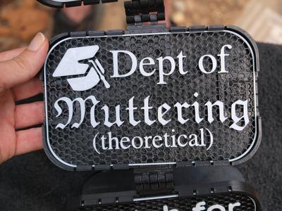 Dept. of Muttering sign