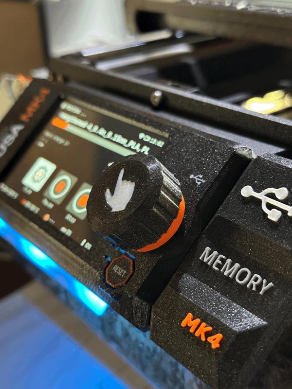 Large control dial xLCD Prusa MK4
