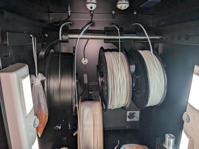 Filament Holder For StatPro Cabinets (or any other single hanging rod for multiple rolls)
