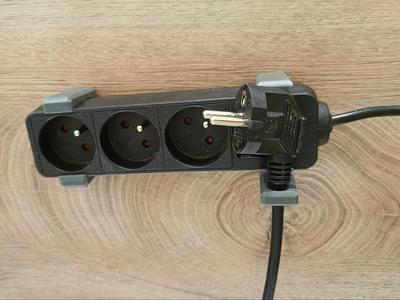 power strip wall mount clip - with hanger V02
