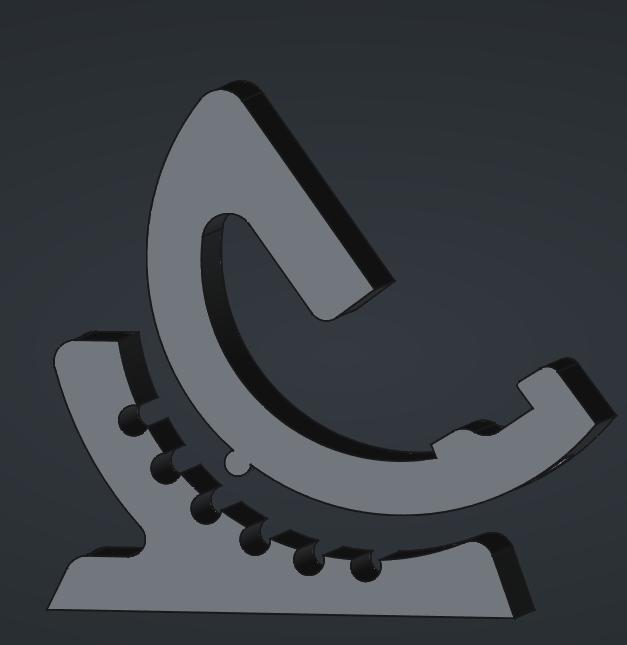 Reclining phone holder