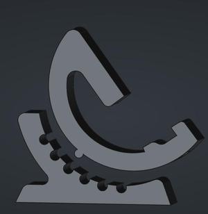 Reclining phone holder