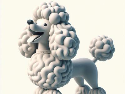 Laughing Poodle Statue