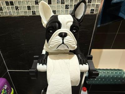 Toilet paper roll holder for hanging Bulldog