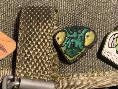 mantid enamel pin