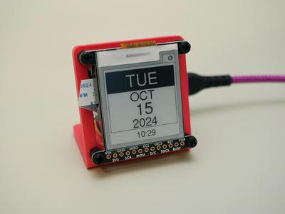 QT Py CH32V203 eInk / ePaper Daily Calendar Stand