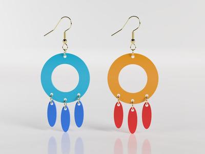 Geometric design earrings mod.3