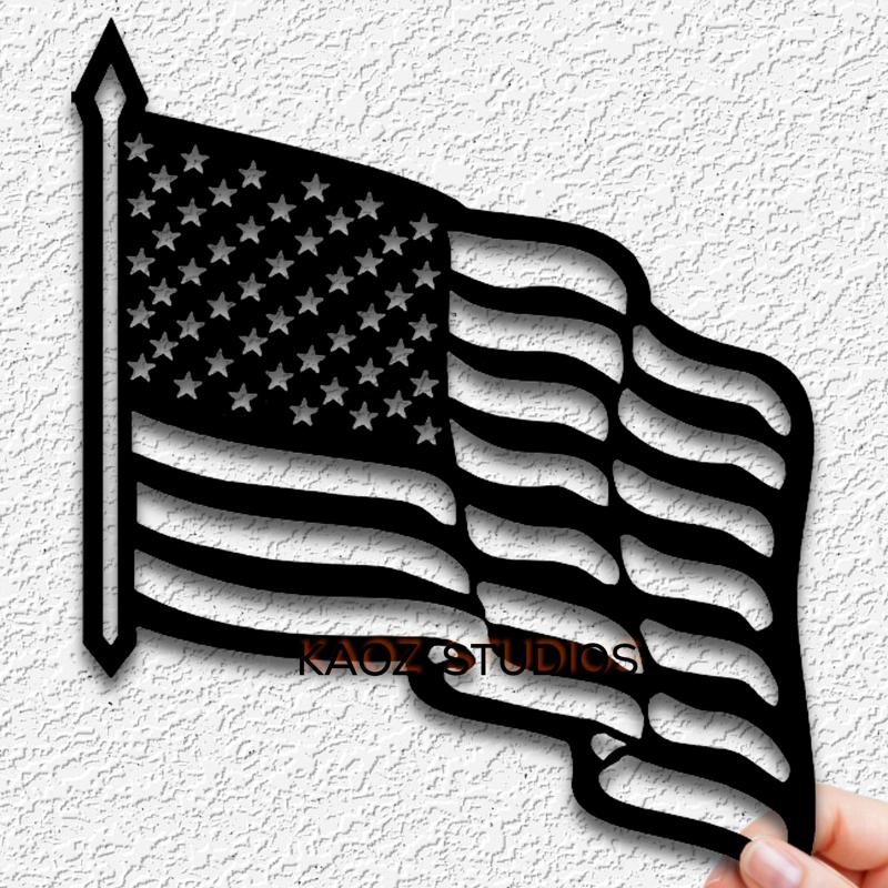american flag wall art 4th of July decoration usa waving flag decor