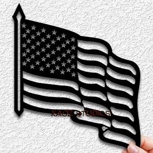 american flag wall art 4th of July decoration usa waving flag decor