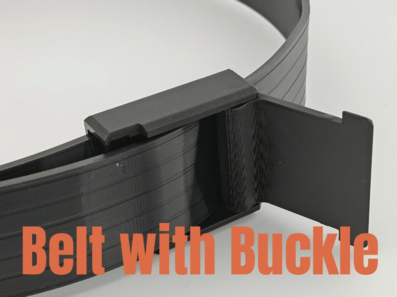 Print-in-Place Belt with Clamping Buckle