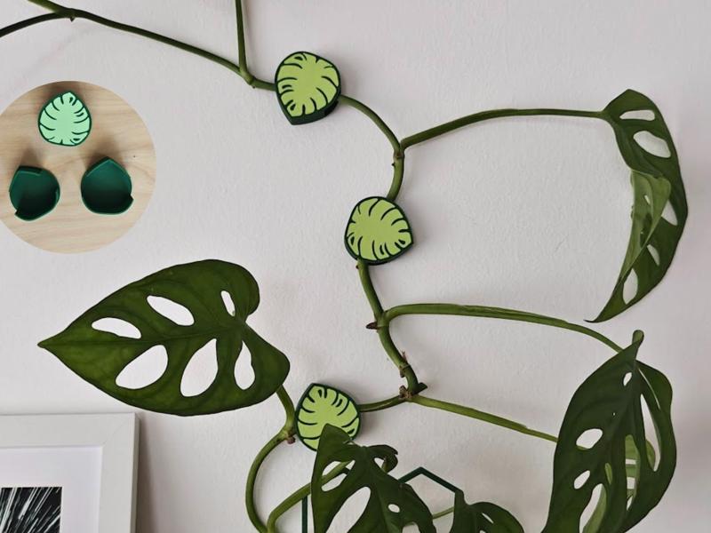 Monstera leaf wall clips