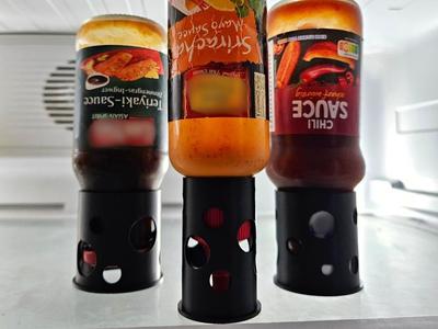 Upside-Down Sauce Bottle Holder
