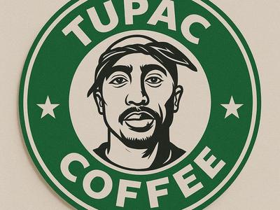 Tupac Starbucks Coaster