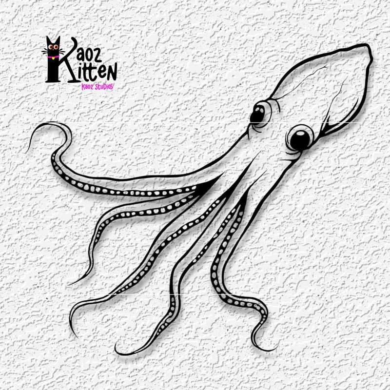 squid wall art ocean life decor for beach house