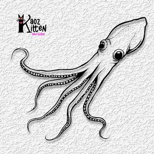 squid wall art ocean life decor for beach house