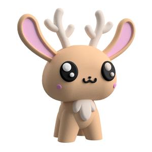 Cute Cryptid Jackalope Art Toy Figure - Royalty-Free