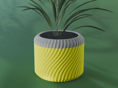 Nami Planter Pot, Wavy Bezier | Small, Medium, Large | Self Watering and Drip Tray 