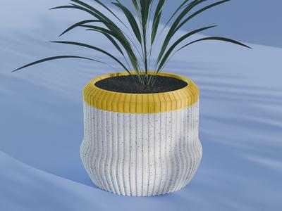 Yuki Planter Pot, Striped | Small, Medium, Large | Self Watering and Drip Tray 
