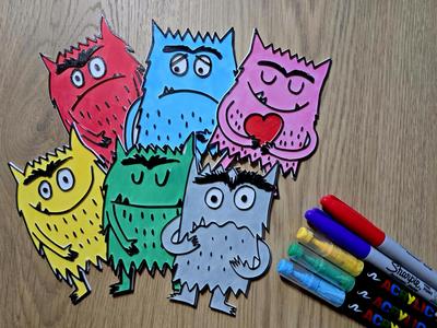 Color Monster Kleurenmonster DIY Coloring Craft