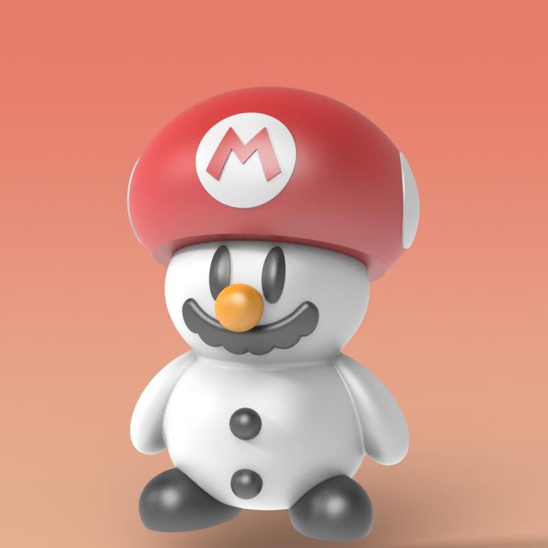 Mario snowman 3 - multipart