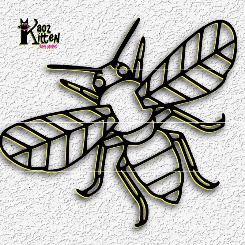 geo bee wall art honeybee garden decor
