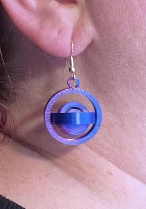 Gyroscope (spinner) earrings