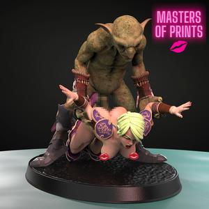 ANAL ATTACK OF THE GOBLIN - NSFW - EROTIC MINIATURE 75 MM SCALE