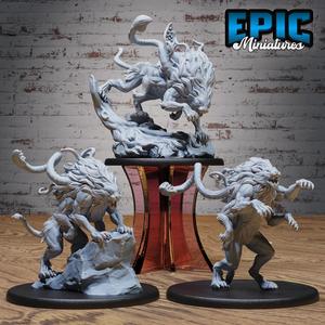 Alpha Phase Panther Set / Classic Forest Monster / Tentacle Beast / Werepanther Creature / Evil Puma / Woodland Encounter
