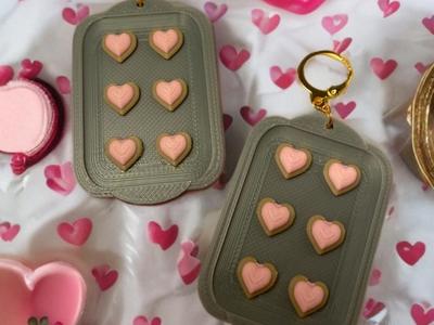 Heart Sugar Cookies Earrings/Keychain