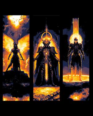 Birth of God Titans - The battle for all - Set of Bookmarks
