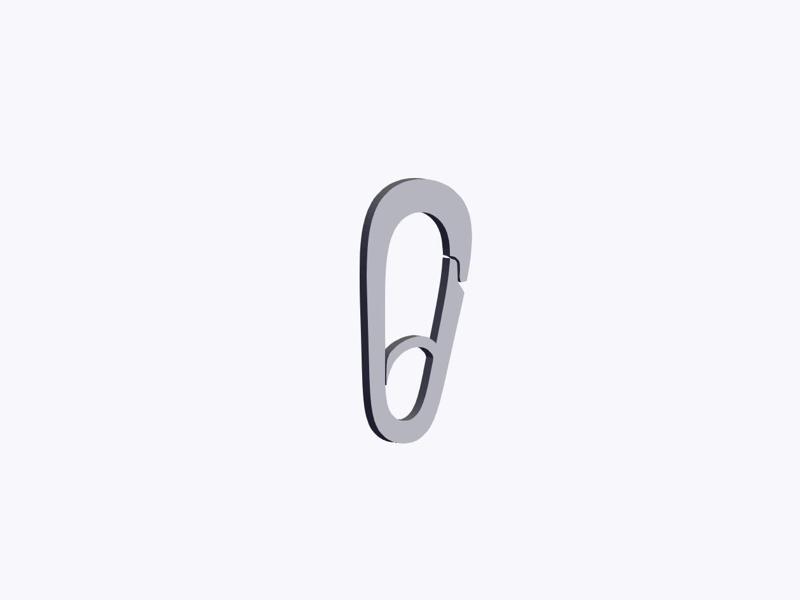 O Hook Carabiner (06) Secured Heavy Duty Link