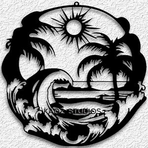 island waves wall art tropical paradise wall decor
