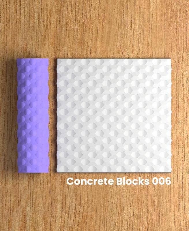 Collection Red | Concrete Blocks 006 | Polymer Clay Seamless Texture Roller
