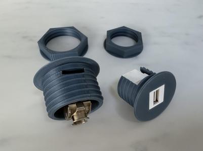 Hole-Mount Keystone Module Holder