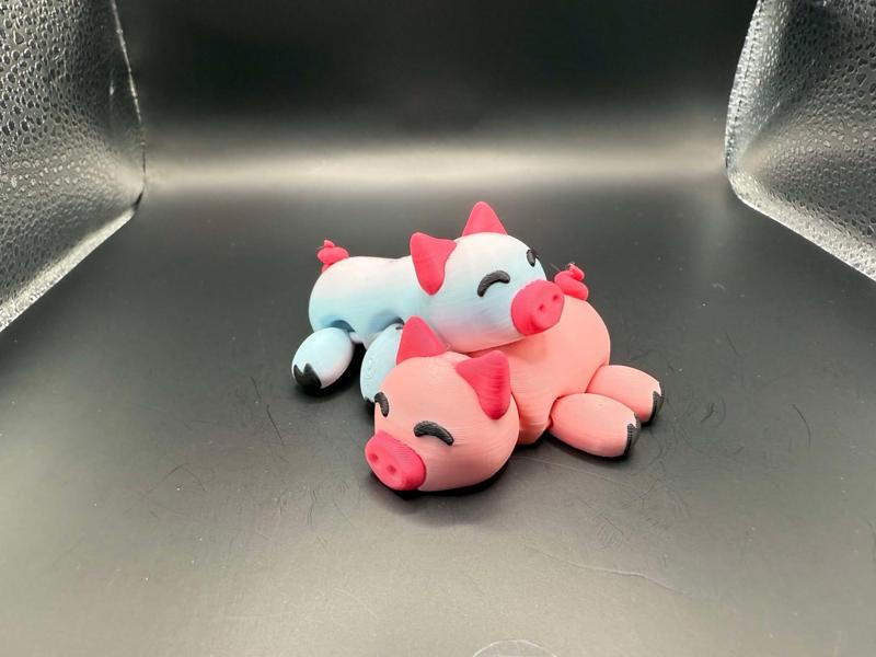 Cute Tiny Articulated Pig with Hooves