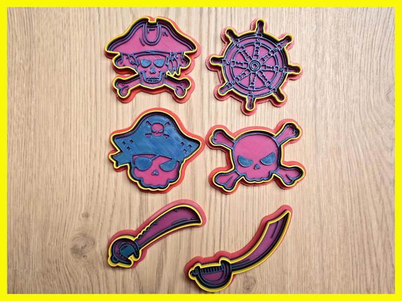 Pirate Playdoh Stamp Cookie Cutter Shape Fun Gift