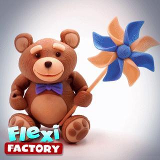 Flexi Factory Teddy Bears with pinwheel: 3MF Files Included!