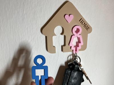 Wall-mounted House Key Holder – Practical and Decorative