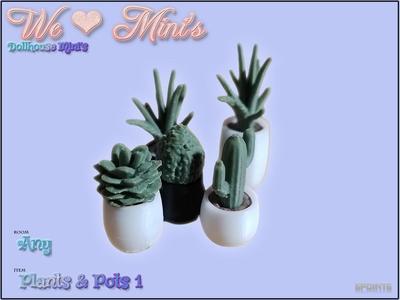 Dollhouse - Plants & Pots 1 1:18 1:12