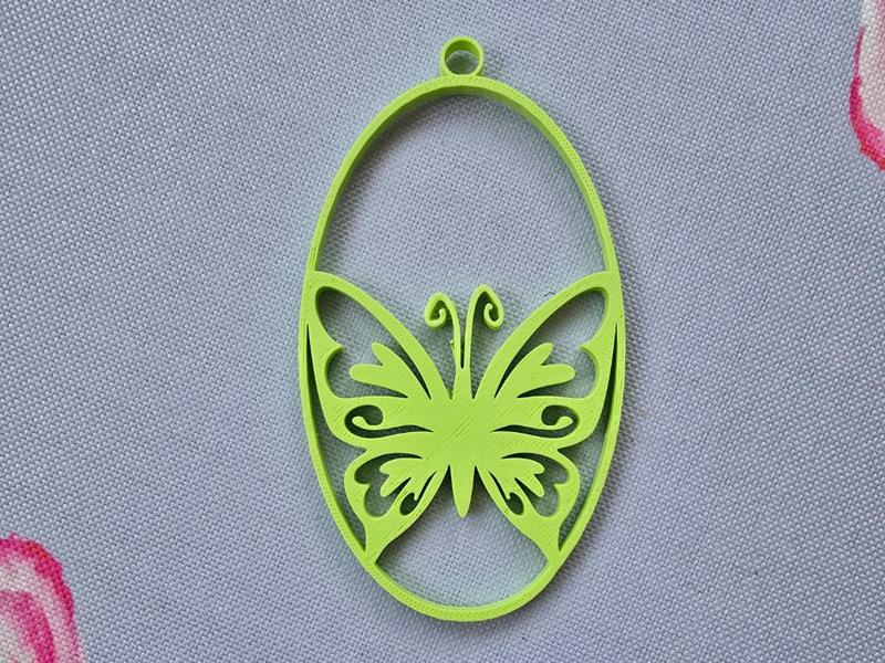 Butterfly Pendant in Egg