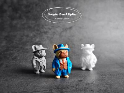 Gangster Bulldog Single-color printing only requires any one color