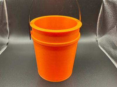 Mini 5 gallon Bucket 4.5 inches tall by 3.75 wide.