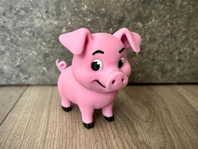 Happy Cute Pig Toy Figurine AMS