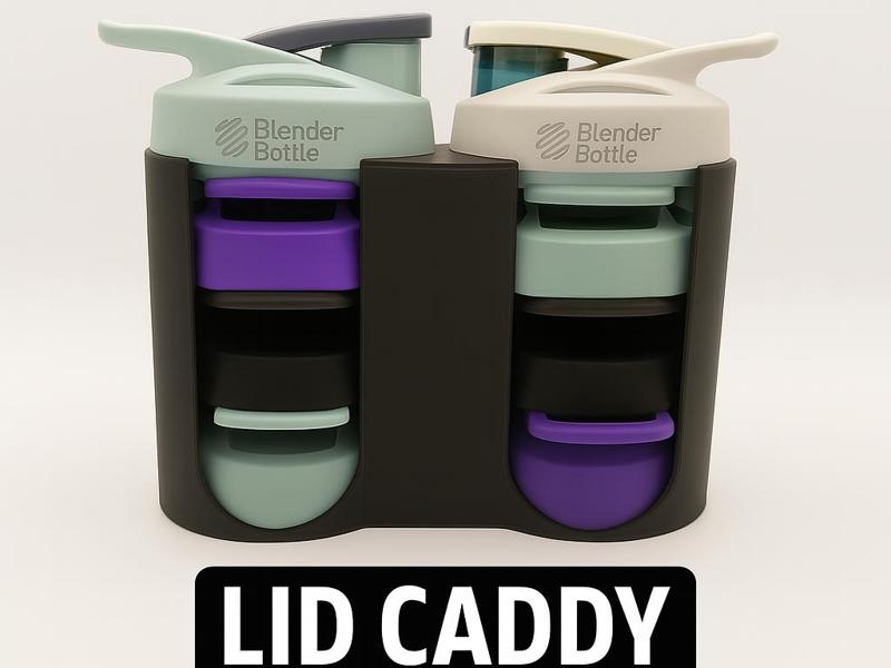 Shaker Bottle Lid Caddy