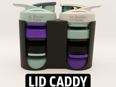 Shaker Bottle Lid Caddy